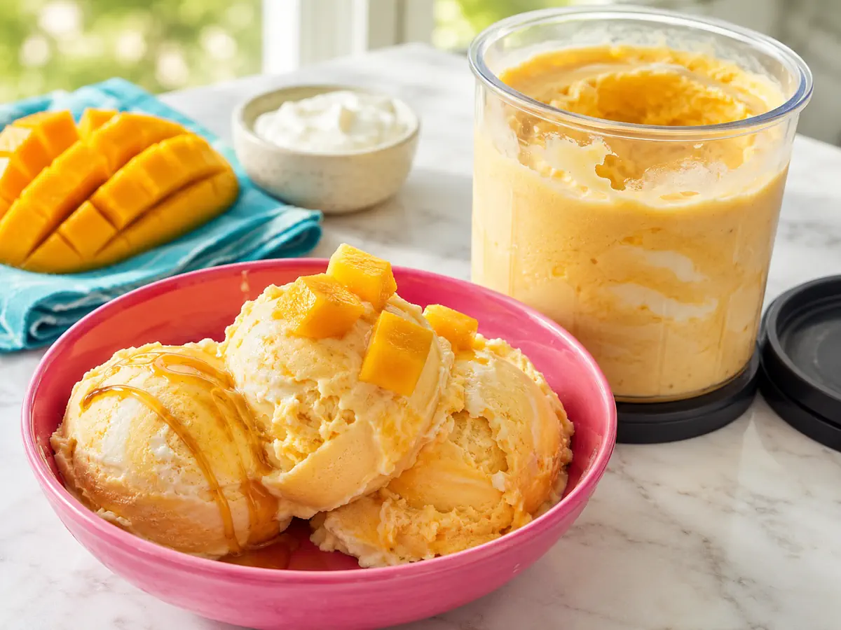 Mango frozen yogurt