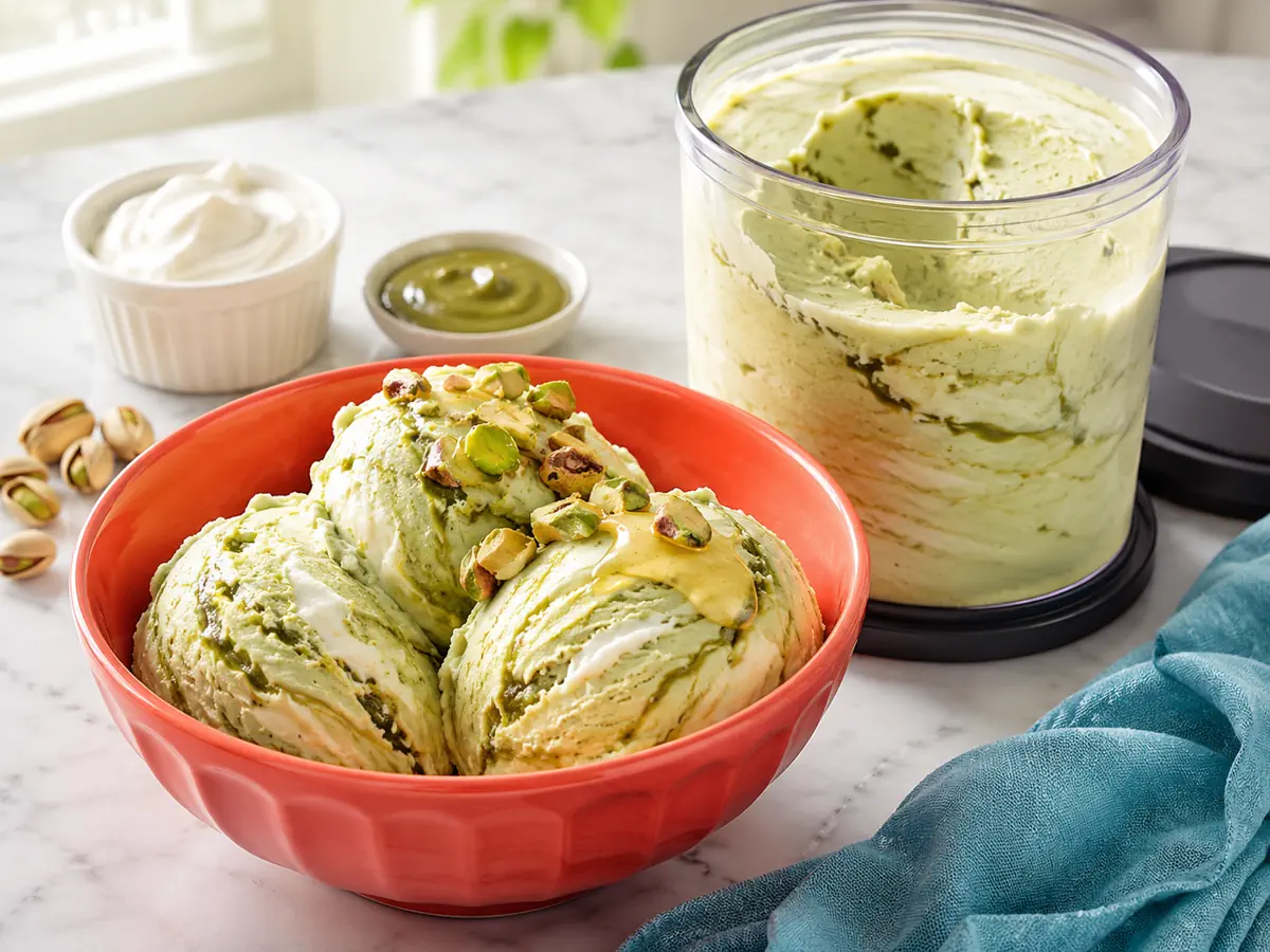 Pistachio frozen yogurt