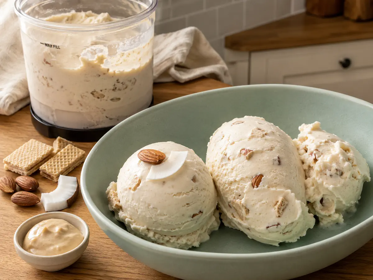 Raffaello-Inspired Coconut-Almond Ice Cream