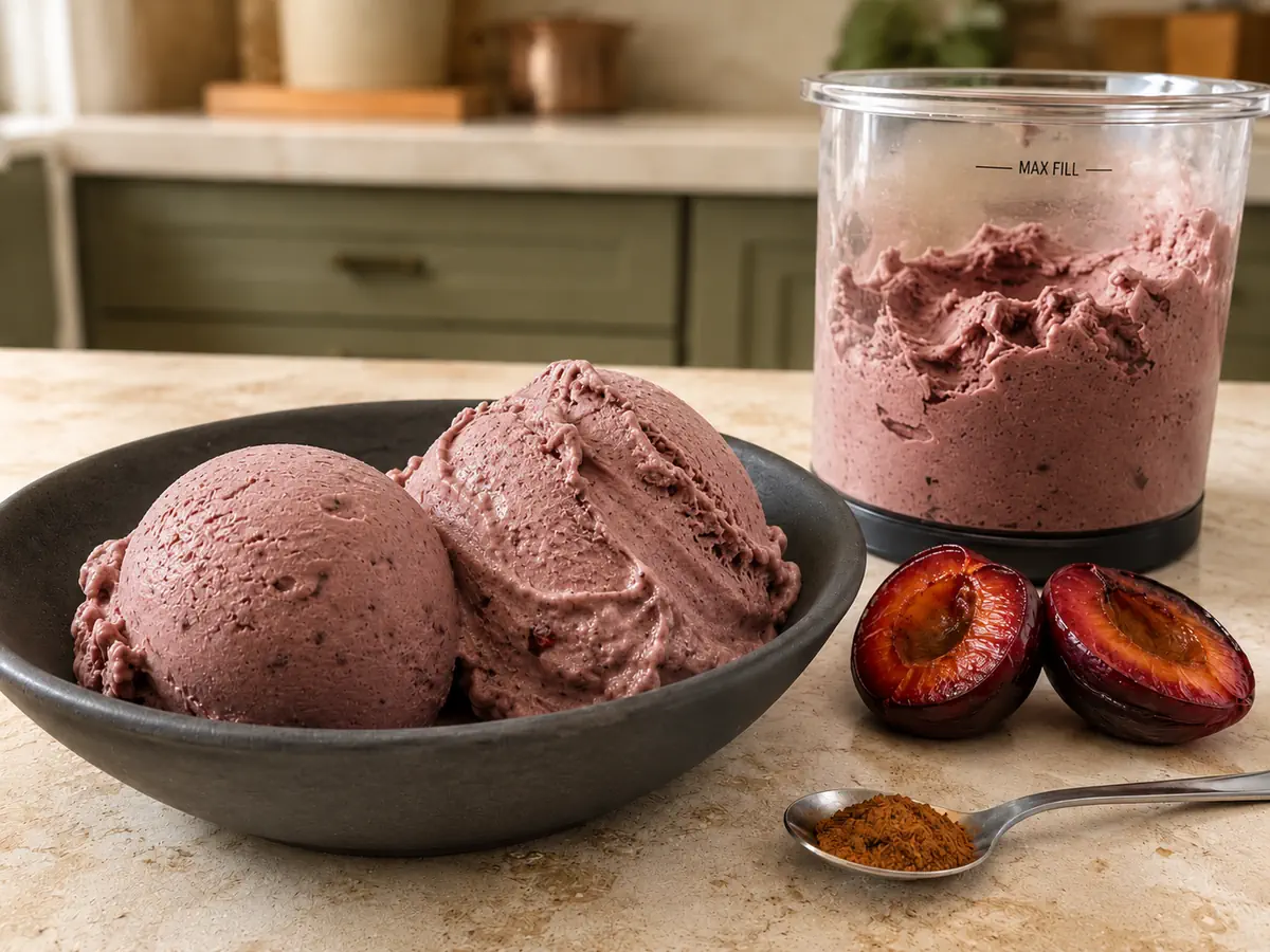 Plum Cinnamon Ice Cream