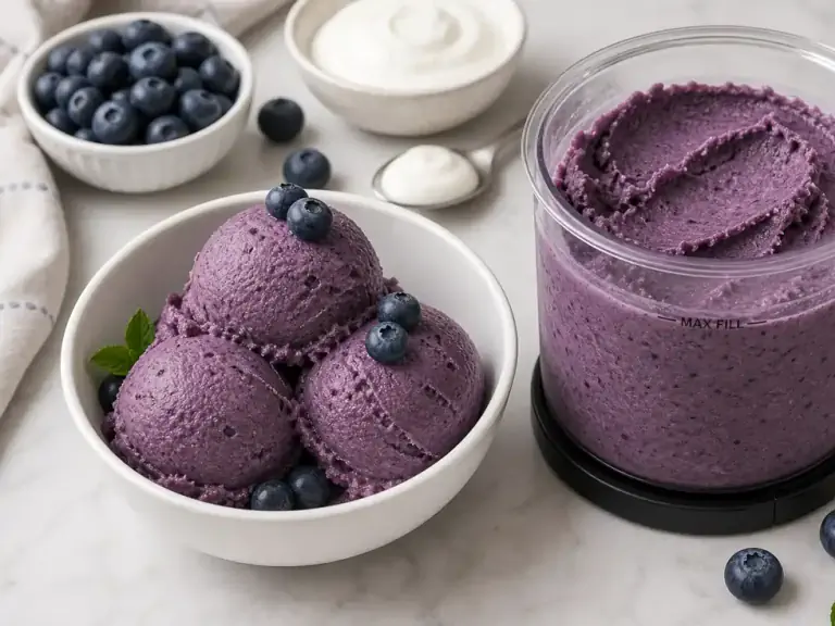 Blueberry frozen yogurt