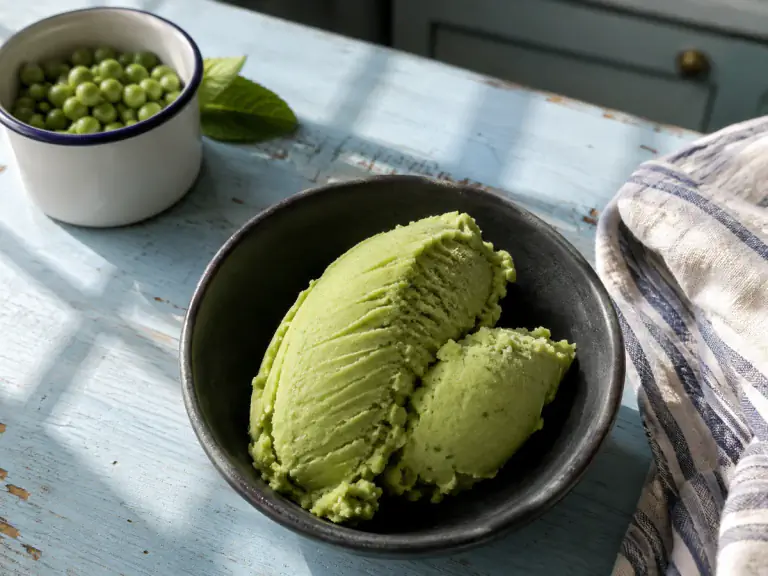 Pea and Mint Sorbet