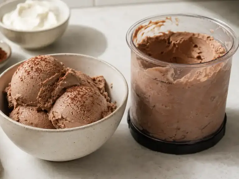 Chocolate protein frozen yogurt
