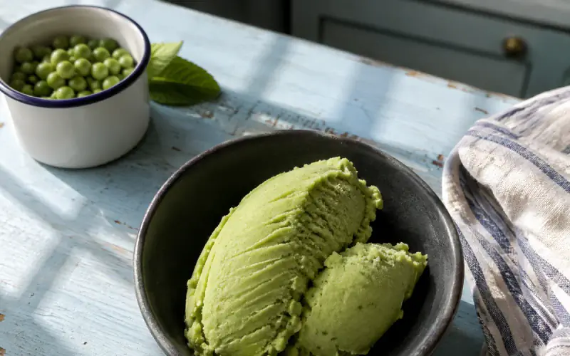 Pea and Mint Sorbet