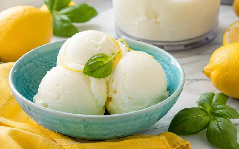 Lemon Basil Sorbet