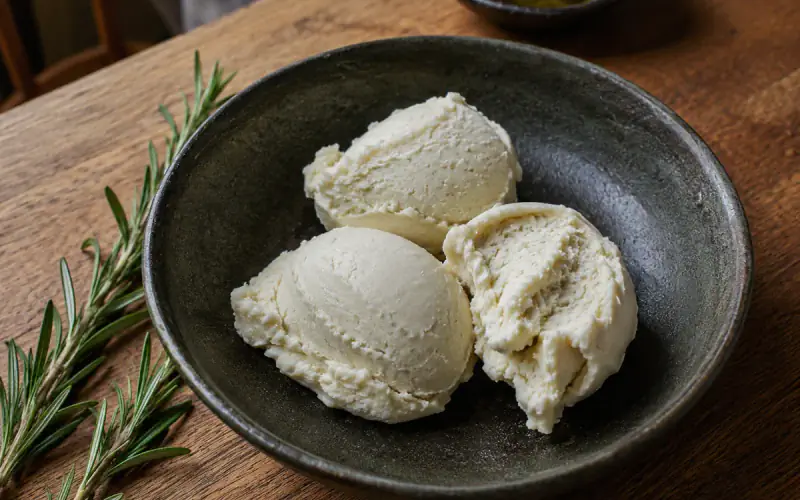 Rosemary, Olive Oil and Sea Salt Ice Cream