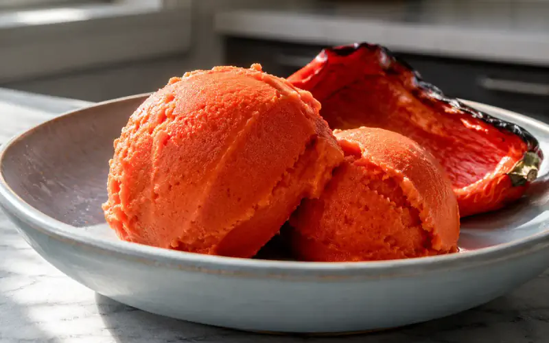 Roasted Red Pepper Sorbet