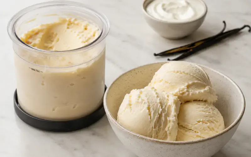 Vanilla frozen yogurt