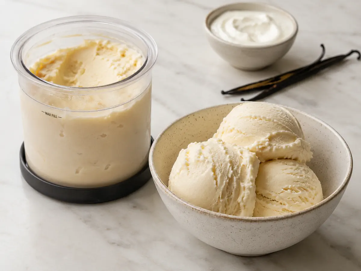 Vanilla frozen yogurt